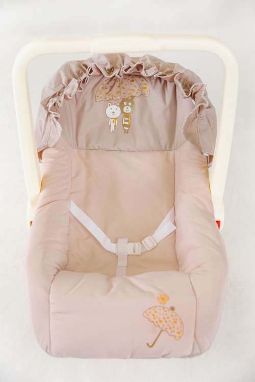 كرسي أطفال بحزام وغطاء حماية