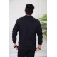 بلوفر رجالي لون أسود أكمام طويلة