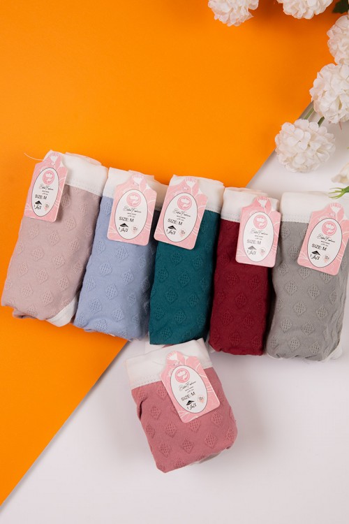 سروال داخلي نسائي متعدد الألوان مجموعة 6 قطع