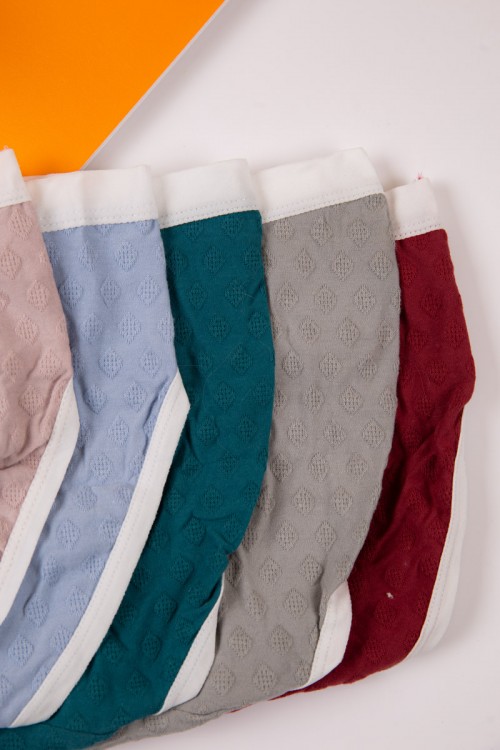 سروال داخلي نسائي متعدد الألوان مجموعة 6 قطع