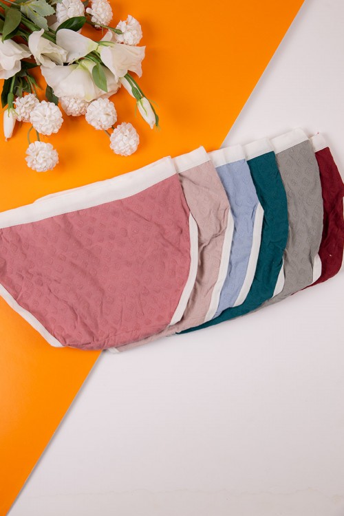 سروال داخلي نسائي متعدد الألوان مجموعة 6 قطع
