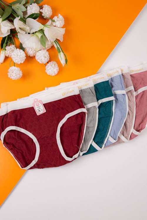 سروال داخلي نسائي متعدد الألوان مجموعة 6 قطع