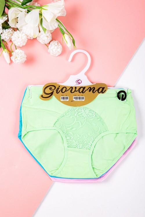 سروال داخلي نسائي متعدد الألوان تصميم خصر مريح مجموعة 3 قطع