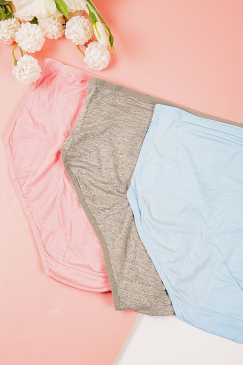 سروال داخلي نسائي متعدد الألوان مجموعة 3 قطع