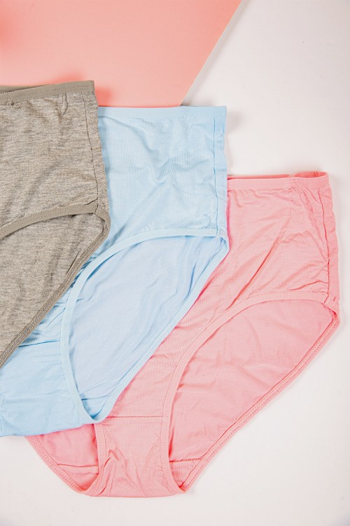 سروال داخلي نسائي متعدد الألوان مجموعة 3 قطع