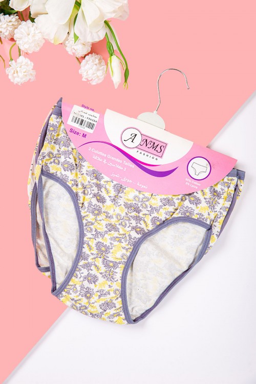 سروال داخلي نسائي مجموعة 3 قطع