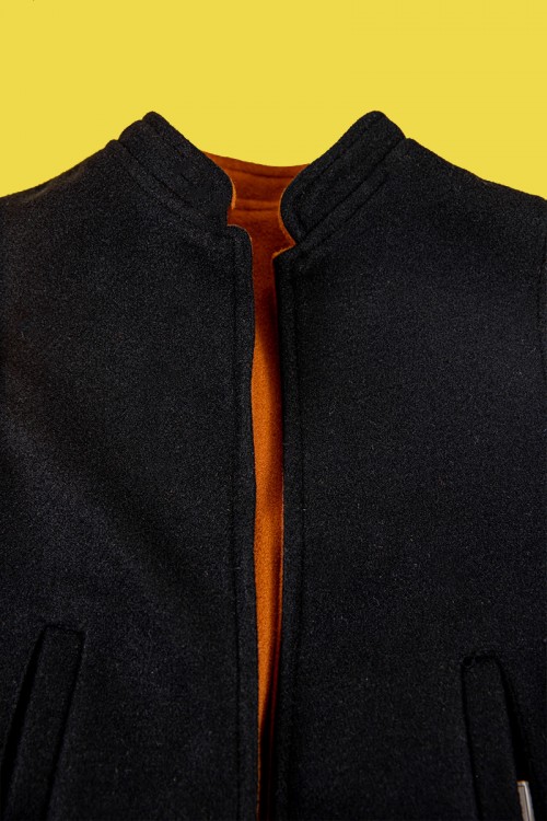 سديري ولادي شتوي أنيق وجهين دبل فيس لون أسود و بني بدون أكمام و بجيوب أمامية