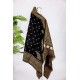 شال كشميري نسائي متعدد الألوان بتطريز باللون الذهبي
