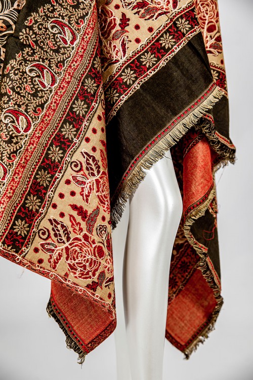 شال كشميري نسائي متعدد الألوان