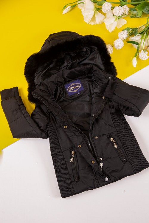 Ladies black winter coat deals