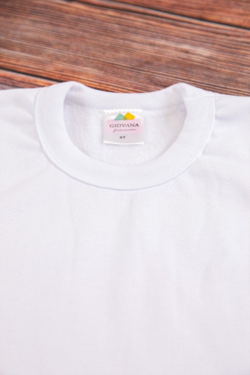 طقم بيجاما بناتي شتوي قطعتين لون أبيض بأكمام طويلة مع بنطلون طويل بزم