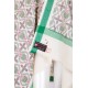 شال كشميري نسائي لون اوف وايت بنقوش باللون الأخضر و الوردي و الأسود