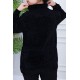 بلوفر نسائي شتوي لون أسود بياقة عالية و أكمام طويلة