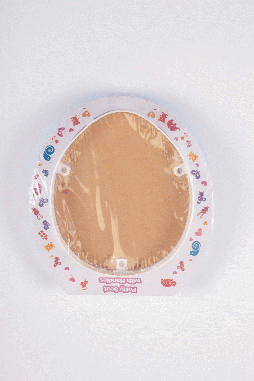 مقعد مرحاض أطفال لون سماوي برسومات كرتونية