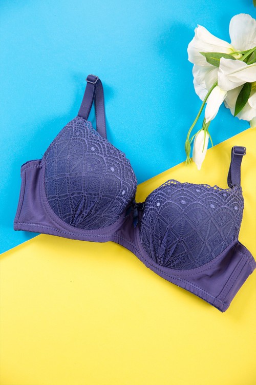 صدرية نسائي مبطنة لون أزرق بأحزمة قابلة للتعديل من الخلف