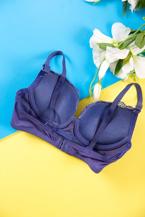 صدرية نسائي مبطنة لون أزرق بأحزمة قابلة للتعديل من الخلف