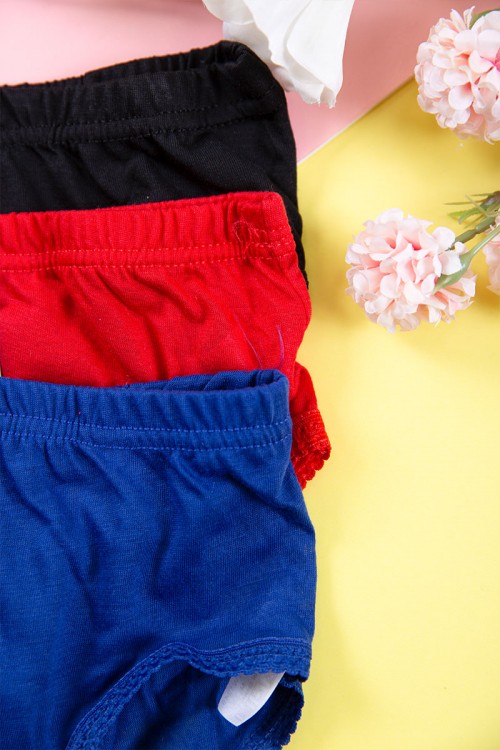 طقم سراويل داخلية نسائية بخصر مطاطي لفترة الحيض 3 قطع