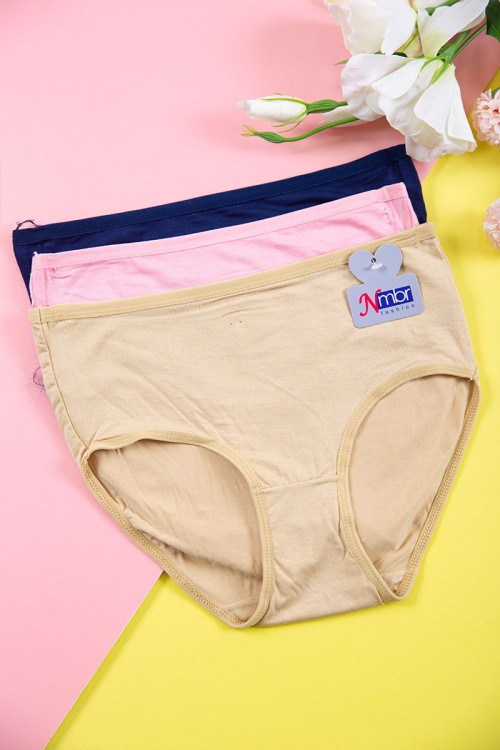 طقم سراويل داخلية نسائية متعددة الألوان 3 قطع
