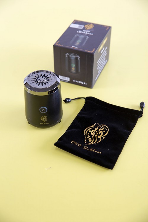 مبخرة كهربائية متنقلة لون أسود مع ملحقاتها