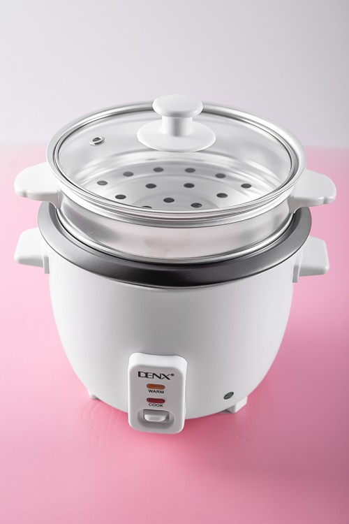 قدر طبخ كهربائي لون أبيض للطبخ التقليدي أو البخار