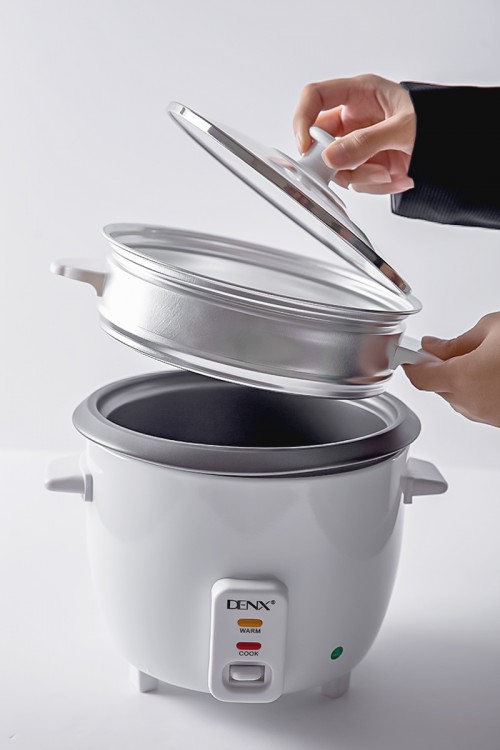 قدر طبخ كهربائي لون أبيض للطبخ التقليدي أو البخار