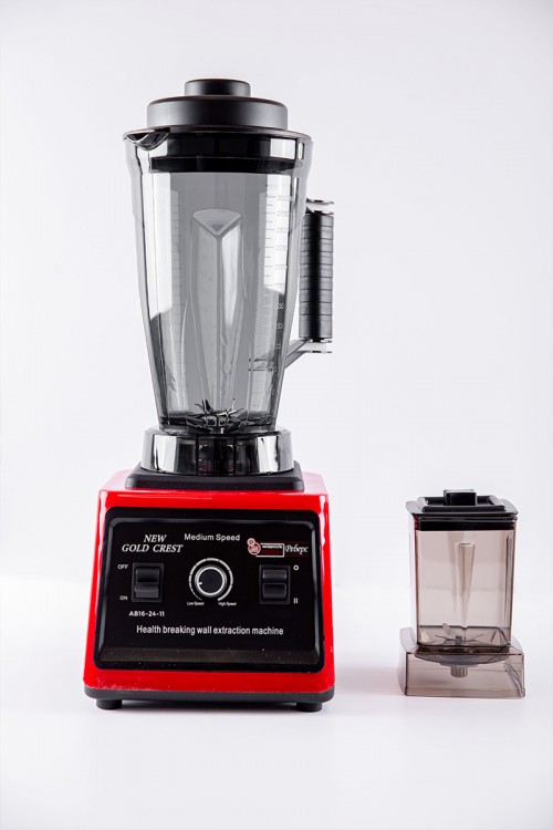 خلاط كهربائي و مطحنة مع ملحقاتها لون أسود و أحمر