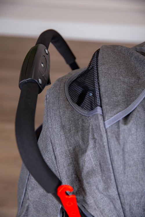 عربة أطفال خفيفة الوزن لون رمادي قابلة للطي و التعديل مع سلة تخزين مريحة