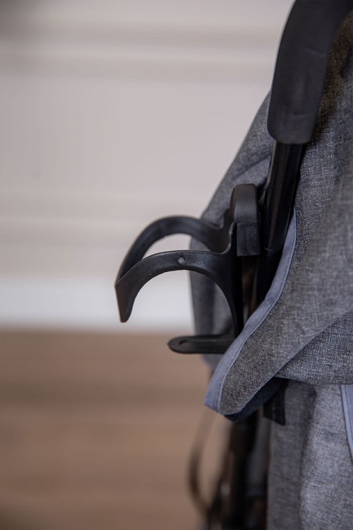 عربة أطفال خفيفة الوزن لون رمادي قابلة للطي و التعديل مع سلة تخزين مريحة