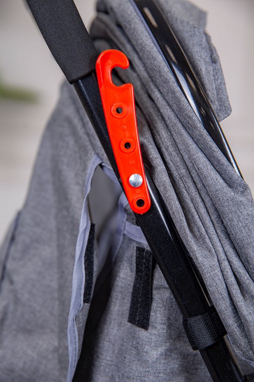 عربة أطفال خفيفة الوزن لون رمادي قابلة للطي و التعديل مع سلة تخزين مريحة