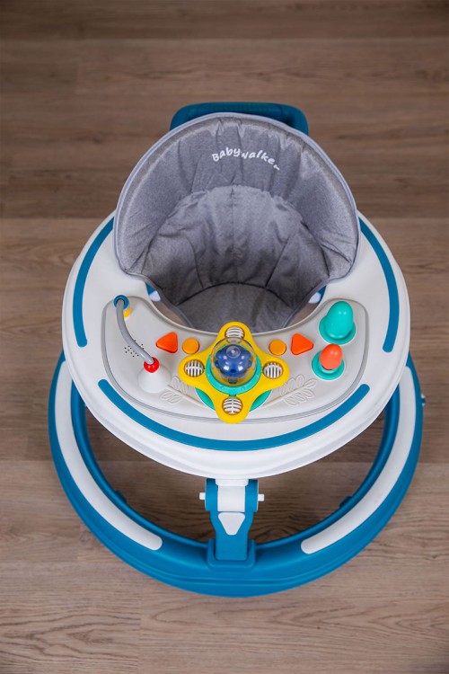 مشاية أطفال متعددة الألوان قابلة للطي و مضادة للإنزلاق مع لوح ألعاب