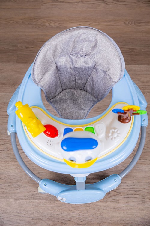 مشاية أطفال متعددة الألوان قابلة للطي و مضادة للإنزلاق مع لوح ألعاب