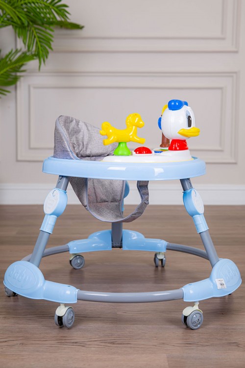 مشاية أطفال متعددة الألوان قابلة للطي و مضادة للإنزلاق مع لوح ألعاب