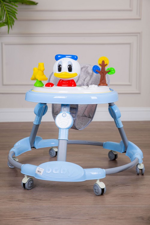 مشاية أطفال متعددة الألوان قابلة للطي و مضادة للإنزلاق مع لوح ألعاب