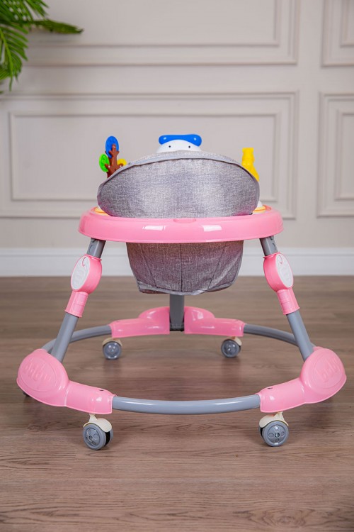 مشاية أطفال متعددة الألوان قابلة للطي و مضادة للإنزلاق مع لوح ألعاب