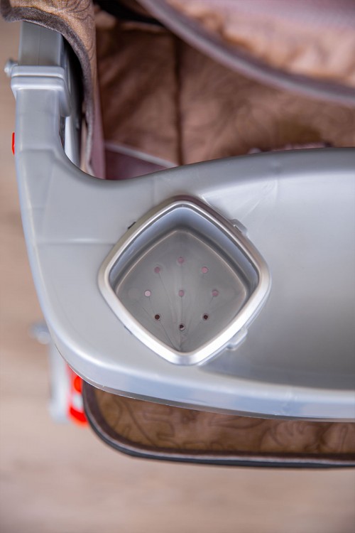 عربة أطفال خفيفة الوزن لون لحمي قابلة للطي و التعديل مع سلة تخزين مريحة