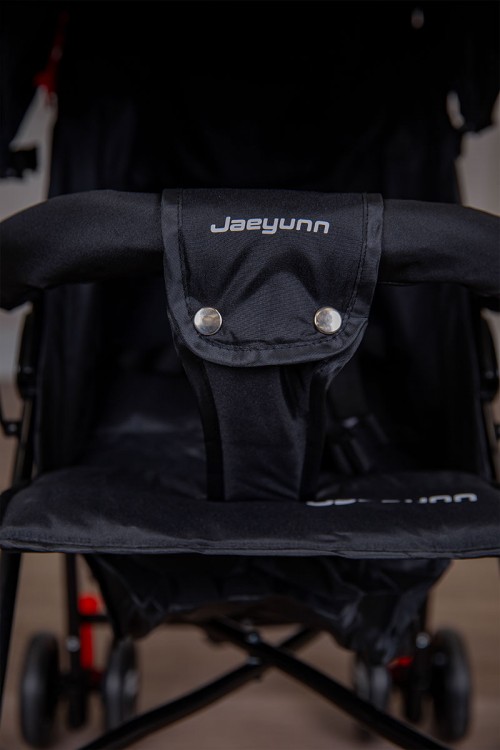 عربة أطفال خفيفة الوزن لون أسود قابلة للطي و التعديل مع سلة تخزين مريحة