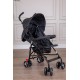 عربة أطفال خفيفة الوزن لون أسود قابلة للطي و التعديل مع سلة تخزين مريحة