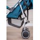 عربة أطفال خفيفة الوزن لون تركواز غامق قابلة للطي و التعديل مع سلة تخزين مريحة