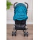 عربة أطفال خفيفة الوزن لون تركواز غامق قابلة للطي و التعديل مع سلة تخزين مريحة