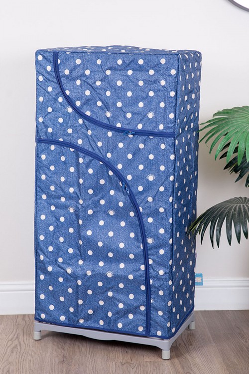 دولاب أطفال 3 أرفف بغطاء متعدد الألوان منقط و بسحاب من الأمام