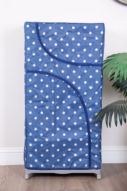 دولاب أطفال 3 أرفف بغطاء متعدد الألوان منقط و بسحاب من الأمام