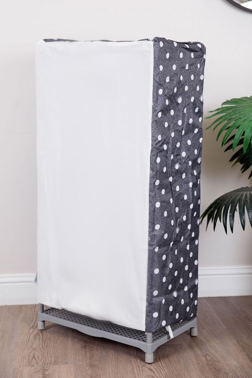 دولاب أطفال 3 أرفف بغطاء متعدد الألوان منقط و بسحاب من الأمام