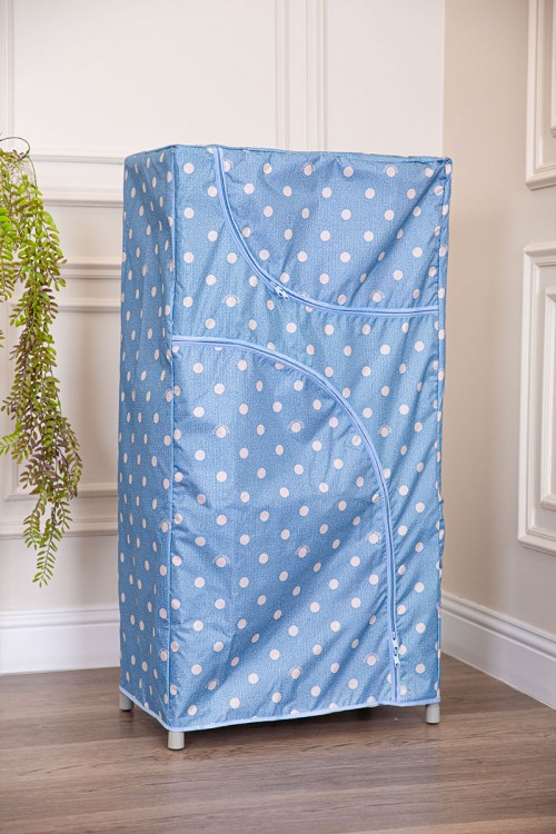 دولاب أطفال 3 أرفف بغطاء متعدد الألوان منقط و بسحاب من الأمام