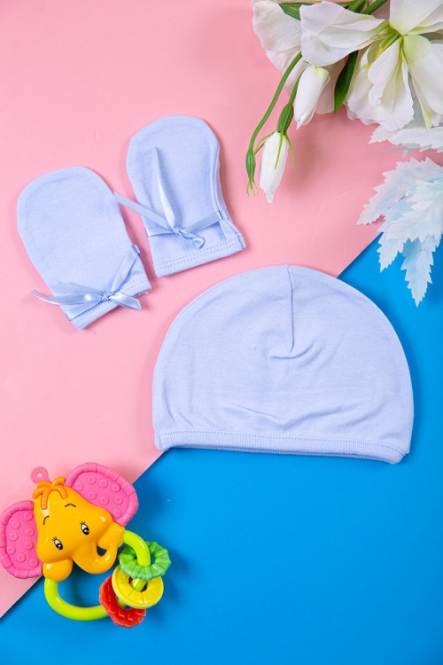 طقم أطفال قطعتين قبعة و جونتي متعدد الألوان