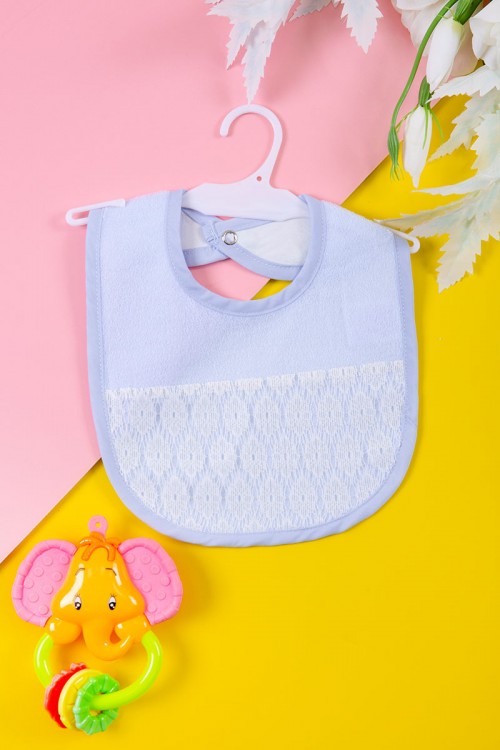 مريلة أطفال متعددة الألوان مزينة بقماش دانتيل من الأمام