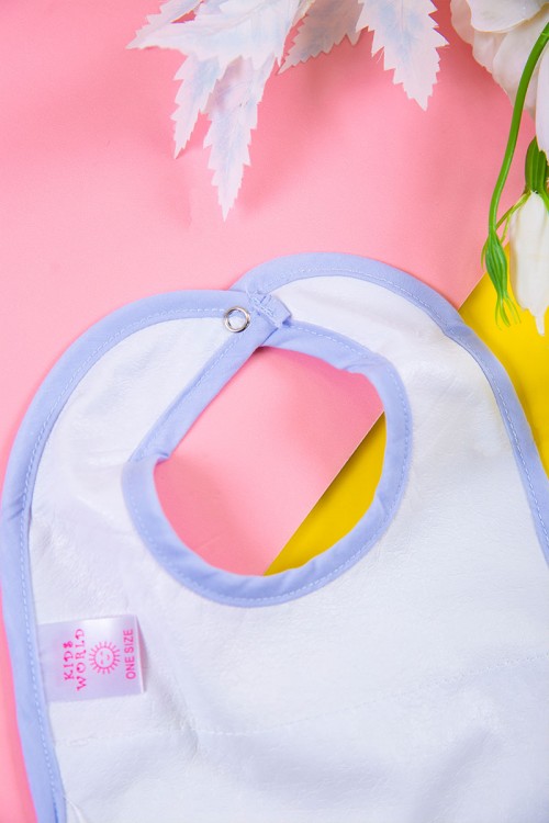 مريلة أطفال متعددة الألوان مزينة بقماش دانتيل من الأمام