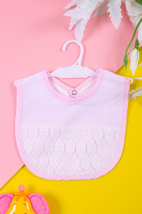 مريلة أطفال متعددة الألوان مزينة بقماش دانتيل من الأمام