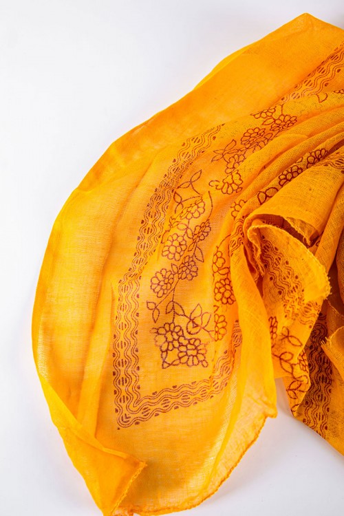 منديل جنوبي عسيري مشجر لون أصفر