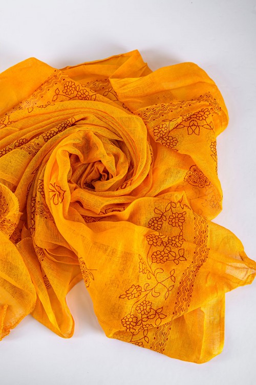 منديل جنوبي عسيري مشجر لون أصفر