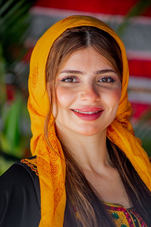 منديل جنوبي عسيري مشجر لون أصفر